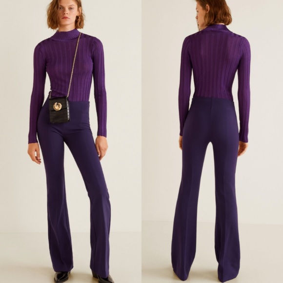 mango flared leggings